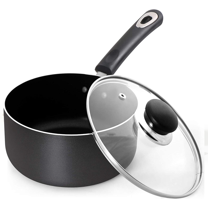 Utopia Kitchen 2 Quart Nonstick Saucepan with Glass Lid